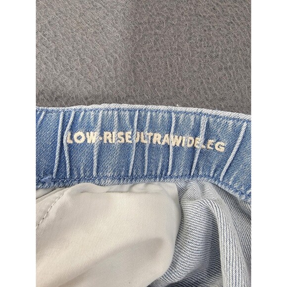 American Eagle Pants Womens XL Short Light Wash Low Rise Ultra Wide Leg Denim - Picture 10 of 14